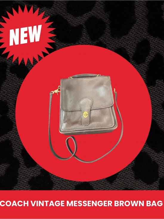 Coach Handbags - Coach Brown Leather Crossbody Messenger Bag with Gold Hardware